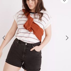 Madewell High-Rise Denim Shorts in Lunar Wash